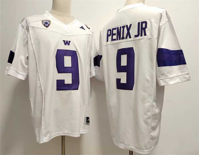 Men%27s Washington Huskies #9 Michael Penix Jr. White Stitched Jersey->usc trojans->NCAA Jersey